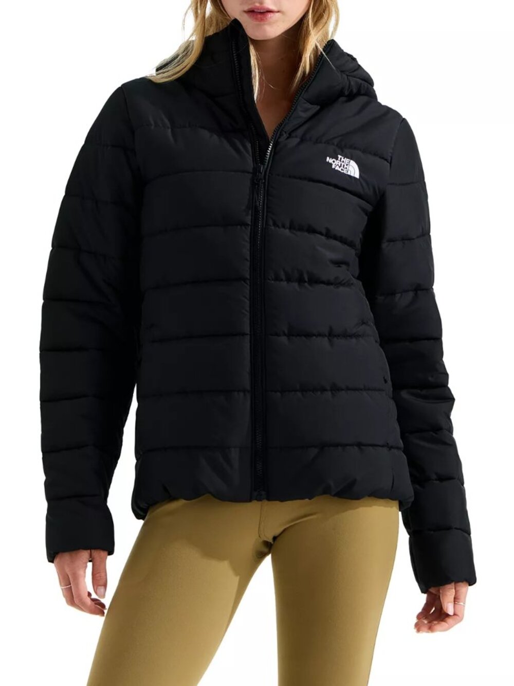 North face womens xxl tnf black flare down insulated puffer jacket NWT